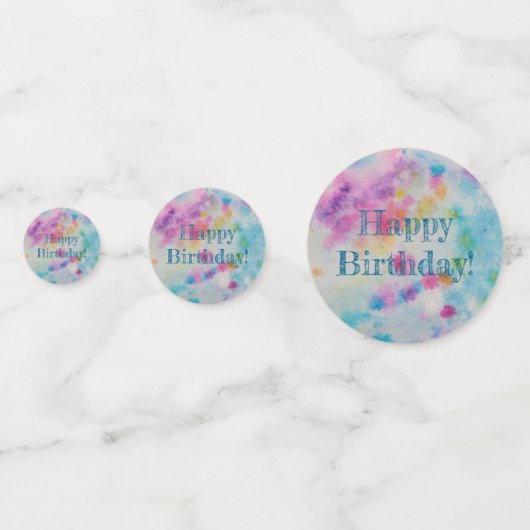 Pastel Krawatte Die Multicolor Konfetti (Rückseiten)