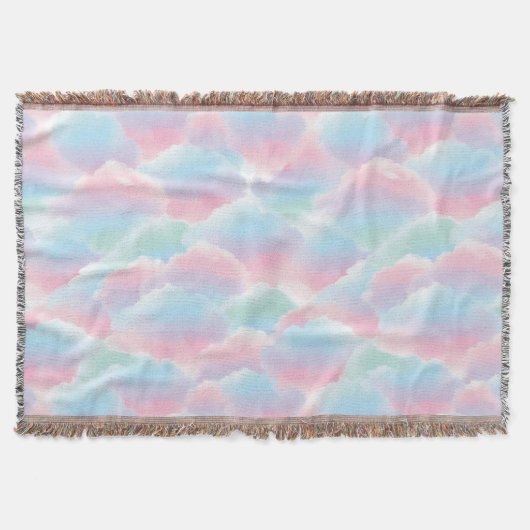 Pastel Krawatte-Dye Cloud Dreamy Soft Gradient Decke (Vorderseite)