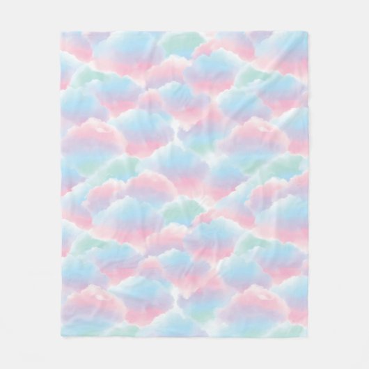 Pastel Krawatte-Dye Cloud Dreamy Soft Gradient Fleecedecke (Vorderseite)