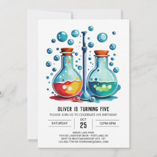 Pastel Laboratory Potion Scientist zum Geburtstag Einladung
