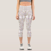 Pastel Lace Look Bride's Capri Leggings (Vorderseite)
