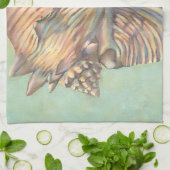 Pastel Large Conch Muschel Geschirrtuch (Gefaltet)