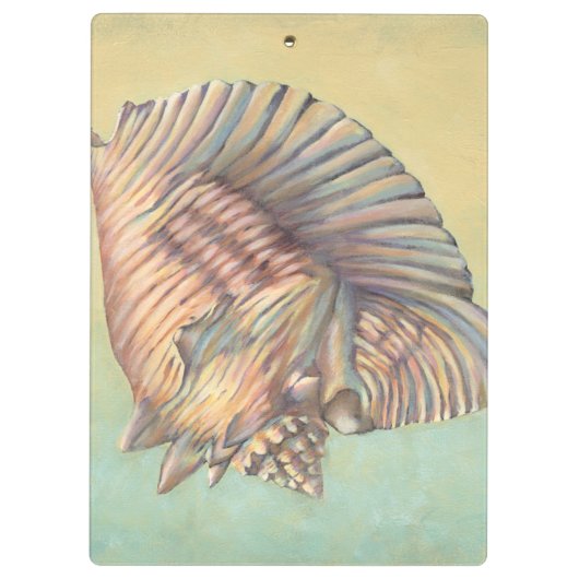 Pastel Large Conch Muschel Klemmbrett (Rückseite)