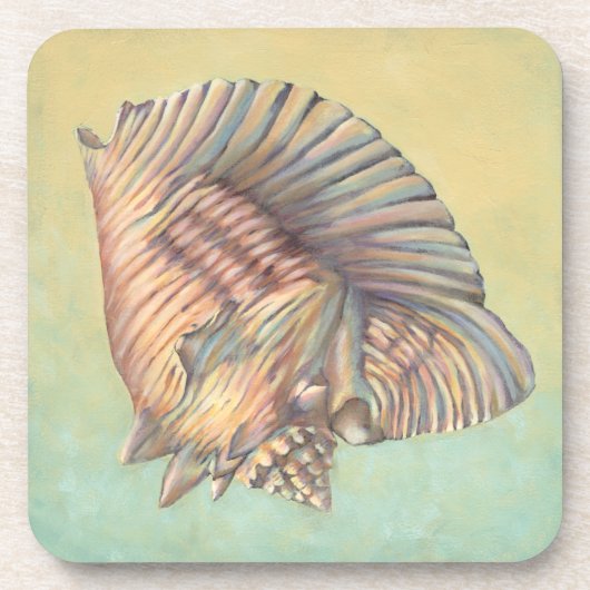 Pastel Large Conch Muschel Untersetzer (Vorderseite)