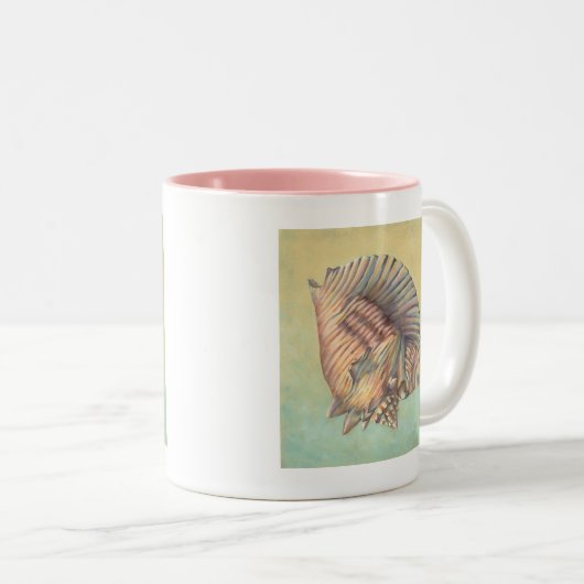 Pastel Large Conch Muschel Zweifarbige Tasse (VorderseiteRechts)