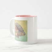Pastel Large Conch Muschel Zweifarbige Tasse (Vorderseite Links)