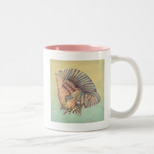 Pastel Large Conch Muschel Zweifarbige Tasse