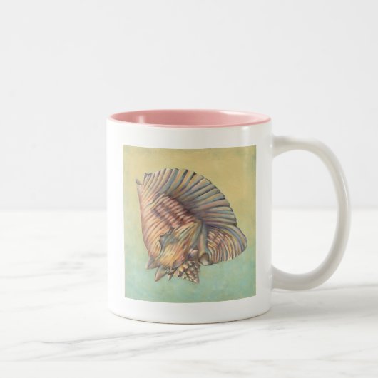 Pastel Large Conch Muschel Zweifarbige Tasse (Rechts)