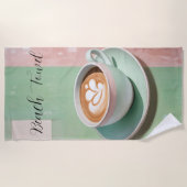 Pastel Latte Strandtuch (Vorderseite)