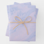 Pastel Lavender Abstrakt Liquid Ink Muster Geschenkpapier Set (Beispiel)