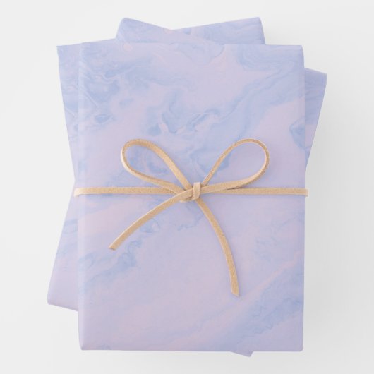 Pastel Lavender Abstrakt Liquid Ink Muster Geschenkpapier Set (Beispiel)