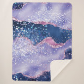 *~* Pastel LAVENDER Agate Holo GLITZER Ozean AP8 Sherpadecke (Vorderseite)