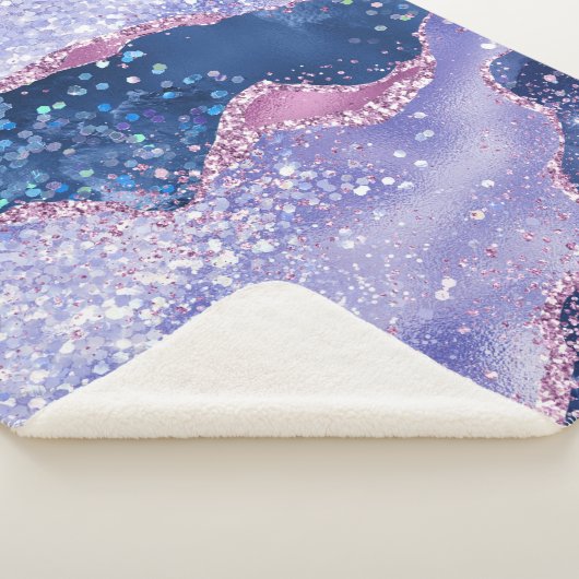 *~* Pastel LAVENDER Agate Holo GLITZER Ozean AP8 Sherpadecke (3/4)