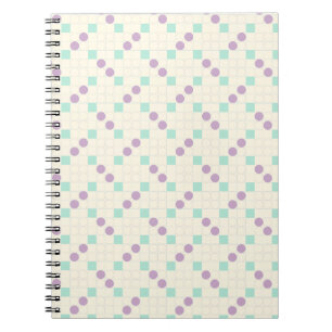 Pastel Lavender and Mint Grid Notizblock