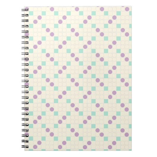 Pastel Lavender and Mint Grid Notizblock (Vorderseite)