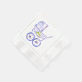 Pastel Lavender Baby Carriage Napkins Serviette (Ecke)