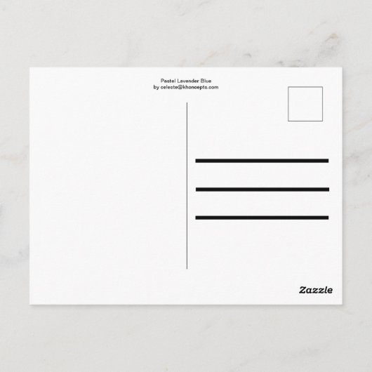Pastel Lavender Blue Postkarte (Rückseite)