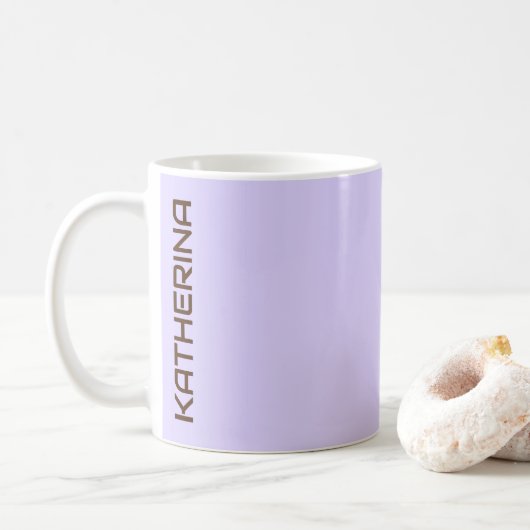 Pastel Lavender Blue Solid Color | PERSONALISIERT Kaffeetasse (Mit Donut)