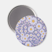 Pastel Lavender Daisies Art Magnet (Vorderseite/Rückseite)