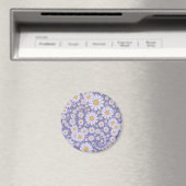 Pastel Lavender Daisies Art Magnet (In Situ (Geschirrspüler))