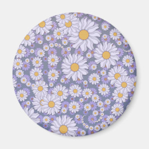 Pastel Lavender Daisies Art Magnet