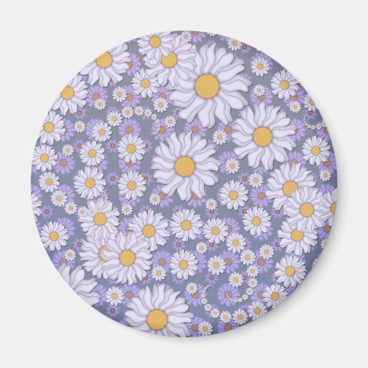 Pastel Lavender Daisies Art Magnet (Vorne)