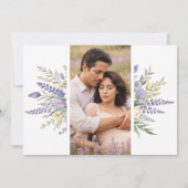 Pastel Lavender Flowers & Greenery Elegant Spring  Einladung (Rückseite)