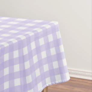 Pastel Lavender Gingham Karos Pattern Tablecloth Tischdecke