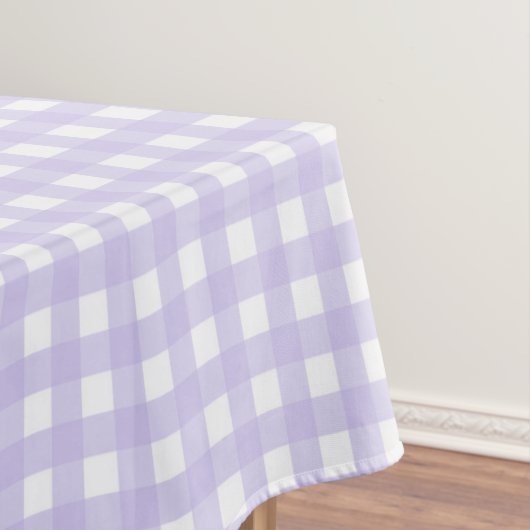 Pastel Lavender Gingham Karos Pattern Tablecloth Tischdecke (Beispiel)