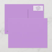 Pastel Lavender Hintergrund auf der Postkarte (Vorne/Hinten)