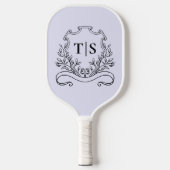 Pastel Lavender Lilac Monogram Initial Classic Pickleball Schläger (Vorderseite)
