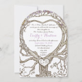 Pastel Lavender Lilac Plum Boho Heart Shaped Einladung (Vorderseite)