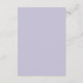 Pastel Lavender LiWedding Details Order Of The Day Begleitkarte (Rückseite)