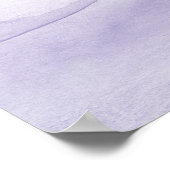Pastel Lavender Ombre Wasserfarbe Abstrakt Art Poster (Ecke)