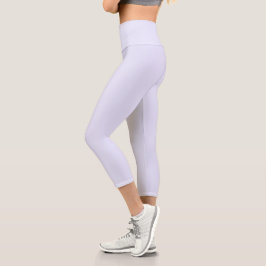Pastel Lavender Solid Color | Classic | elegant Capri Leggings
