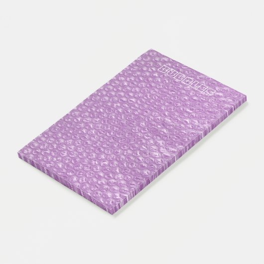 Pastel Lavender Traube Pop Bubble Wrap Lila Post-it Klebezettel (angewinkelt)