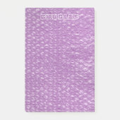 Pastel Lavender Traube Pop Bubble Wrap Lila Post-it Klebezettel (Vorderseite)