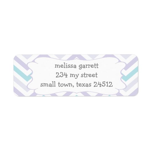 Pastel Lavender und Aqua Zig Zag Baby (Vorne)