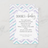 Pastel Lavender und Aqua Zig Zag Baby Begleitkarte (Vorne/Hinten)