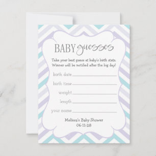 Pastel Lavender und Aqua Zig Zag Baby Ratesses