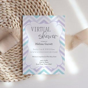 Pastel Lavender und Aqua Zig Zag Baby Virtual Invi