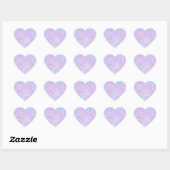 Pastel Lavender und Blue Circle Design Kleines Her Herz-Aufkleber (Blatt)