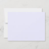 Pastel Lavender Wavy Frame Note Card Einladung (Rückseite)