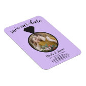 Pastel Lavender Wedding Ring Foto Save the Date Magnet (Rechte Seite)