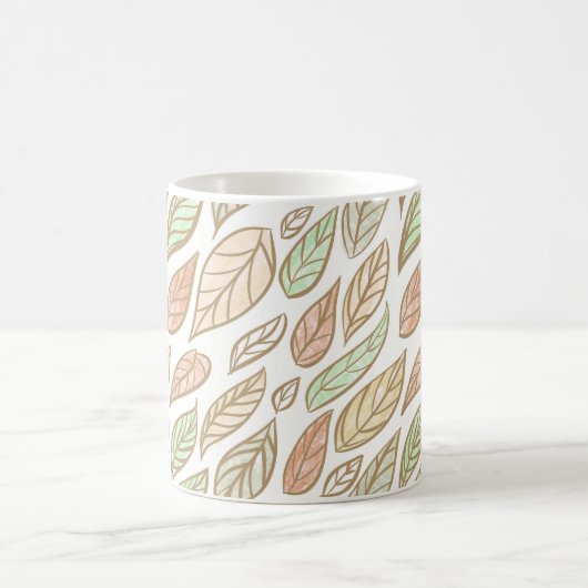 Pastel Leaf Drift Botanical Kaffeetasse (Mittel)