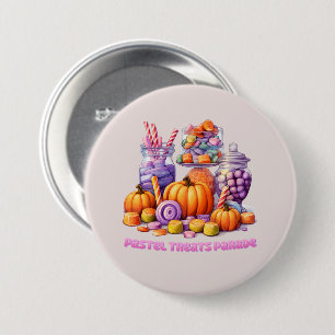 Pastel Leckereien Parade - Niedlich Candy & Pumpki Button