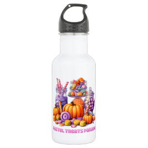 Pastel Leckereien Parade - Niedlich Candy & Pumpki Edelstahlflasche