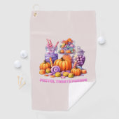 Pastel Leckereien Parade - Niedlich Candy & Pumpki Golfhandtuch (Insitu)
