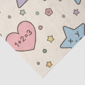 Pastel-Lehrer-Mathematik-Formen-Muster Seidenpapier (Detail)
