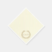 Pastel Lemon Gelber Kranz und Frühjahr Hochzeit Serviette (Ecke)
